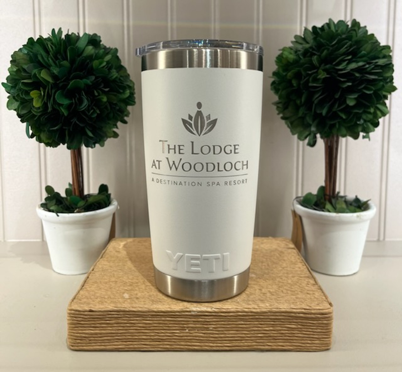 Yeti Tumbler 20oz. Mug w. Magslider Lid & TLAW Logo - White - Great Things  Boutique - The Lodge At Woodloch