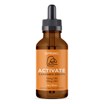 Spring- Activate: Full Spectrum CBD+CBG Oil - 750mg CBD + 750mg CBG