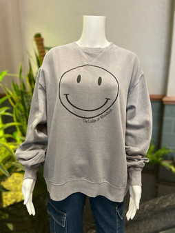 Crew Neck Sweatshirt with Smiley Face,
Color: Stone
80% Cotton, 20% Polyester