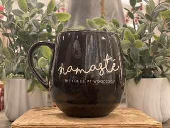 Namaste Carol Mug, Charcoal, 18 oz.