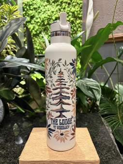 Legend Ceramic Lined Sater Bottle w/ Straw & Handle BONE