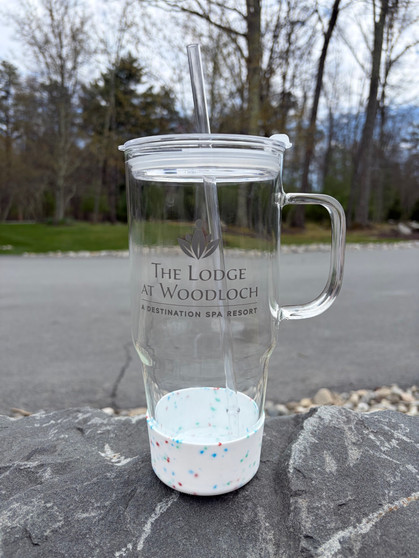 Glass Mug with Confetti Silicone Base - 40 oz