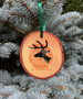 Natural Wood Ornament w/ Deer Cut Out & TLAW Engraving