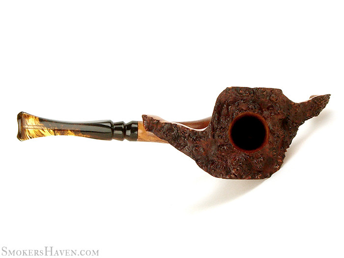 Lee Von Erck Estate Pipe A49014 Partially Carved Freehand w