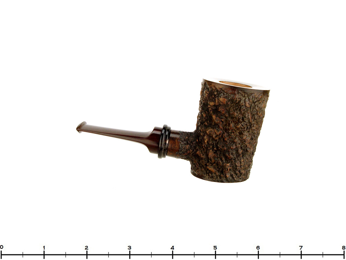 Mark Balkovec Estate Pipe Carved Poker w/ Acrylic Rings UNSMOKED 