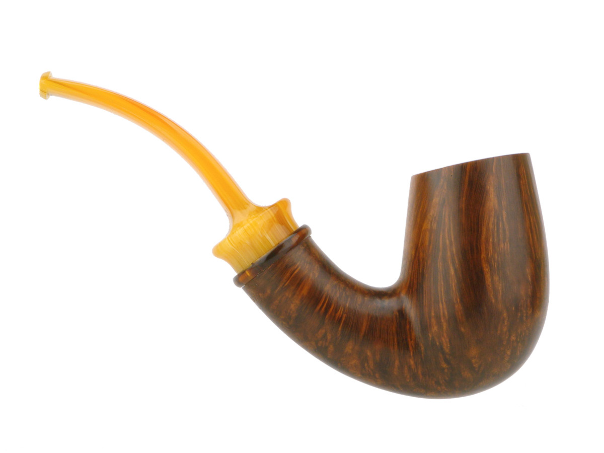 American Estate Pipe BriarWorks Neptune Smooth Bent Champagne Unsmoked