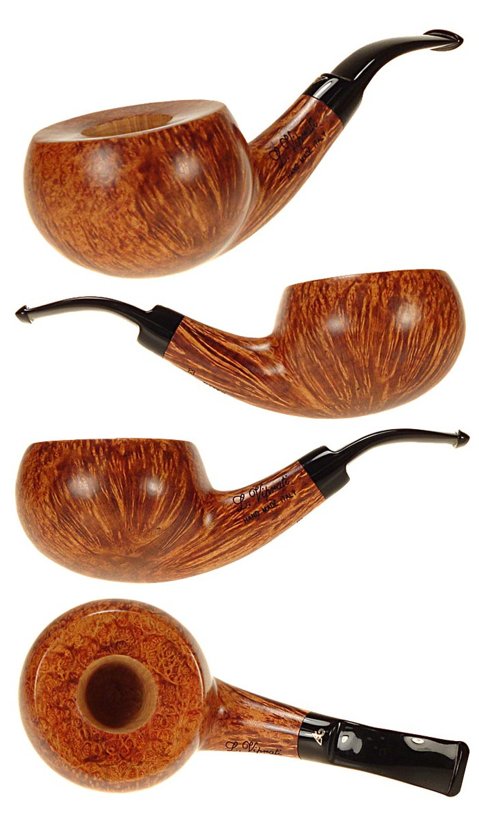 Luigi Viprati Pipe Extra Bent Stout Apple 2 Clover - SmokersHaven.com