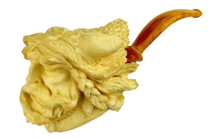 Turkish Estate Pipe Sadik Yanik Meerschaum Viking w/ Case Unsmoked Turkish Estate Pipe Sadik Yanik Meerschaum Viking w/ Case Unsmoked