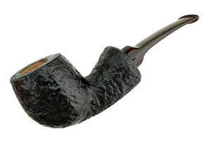 Buckeye Pipe Hand Made Dark Blast Carve Pot HM 26 N14772