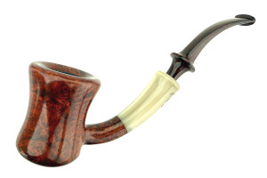 American Estate Pipe Nate King Smooth Bo Pot w/ Horn Unsmoked E14923