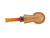 Nate King Pipe Natural Smooth Bent Apple w/ Amber Bakelite