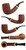 Chheda Pipe Blasted Bent Billiard w/ Box Elder Grade 4 #95