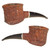 Larry Roush Estate Pipe Carved XL Bent Pot w/ Silver