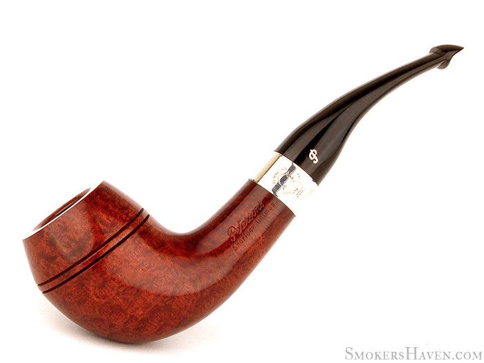 Peterson Estate Pipe Sherlock Holmes Deerstalker Smooth 1/4 Bent Rhodesian w/ P-Lip UNSMOKED