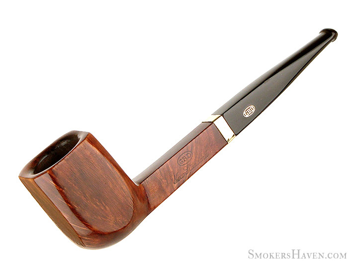 GBD Estate Pipe New Standard 665 Smooth Panelled Billiard w/ Square Shank & 14K Gold Band