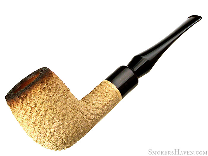 Peterson Estate Pipe Block Meerschaum 106 Carved Billiard w/ Ebonite Ferrule & Fishtail UNSMOKED