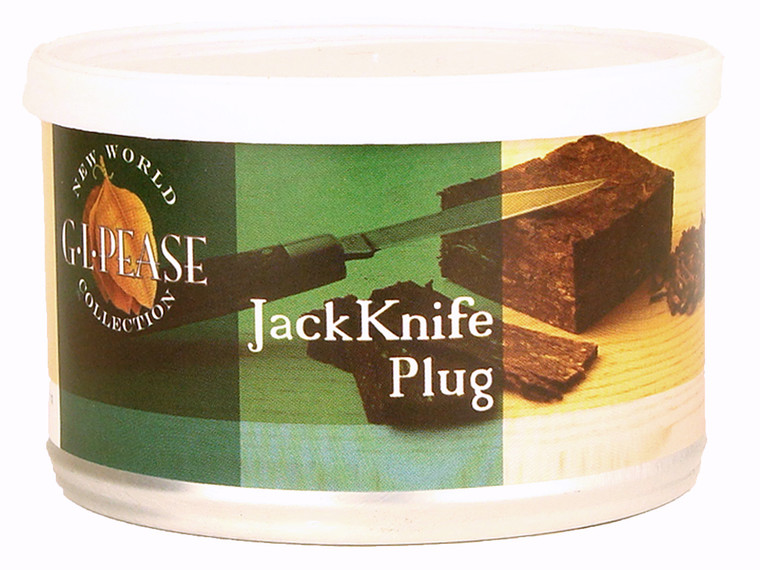 G.L. Pease Pipe Tobacco JackKnife Plug 2oz Tin