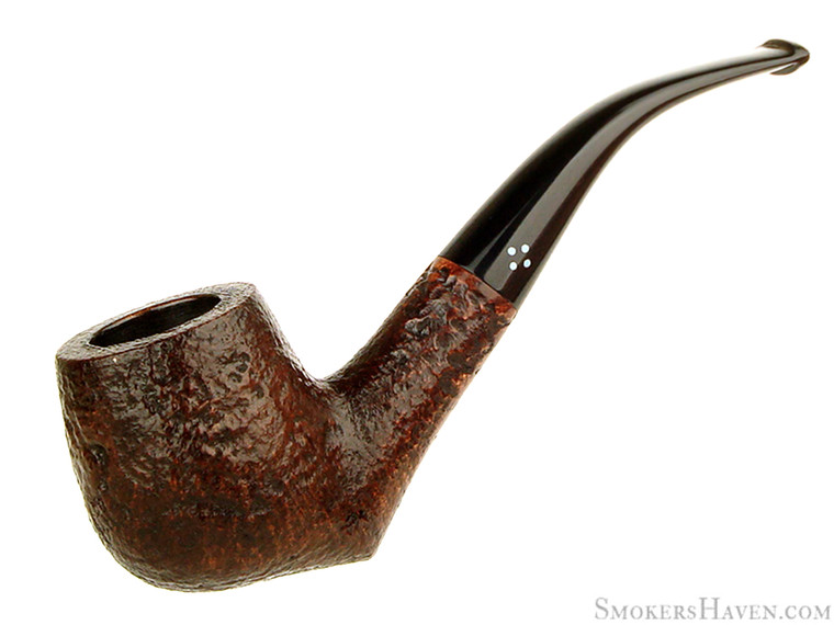 Sasieni Estate Pipe Four Dot Ruff-root Burton 1/2 Bent Sandblast Billiard