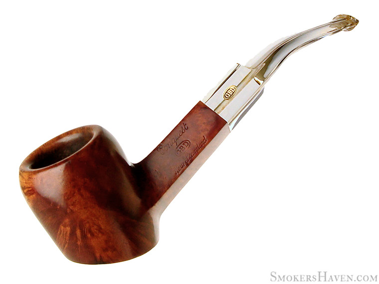 GBD Estate Pipe Conquest New Standard 9573 Diamond Shank Smooth Cherrywood w/ Perspex (1960's)