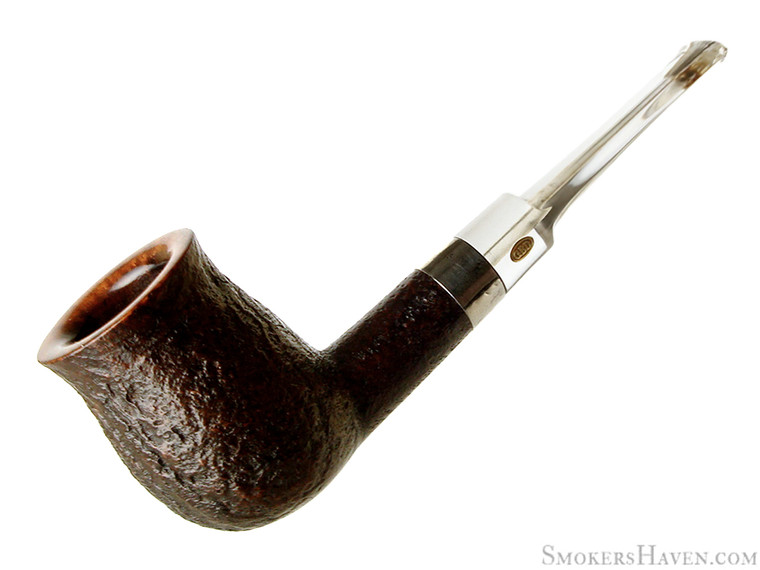 GBD Estate Pipe Collector Prehistoric 9639 Sandblast Urn w/ Silver Band and Perspex (1960's to 1970's)