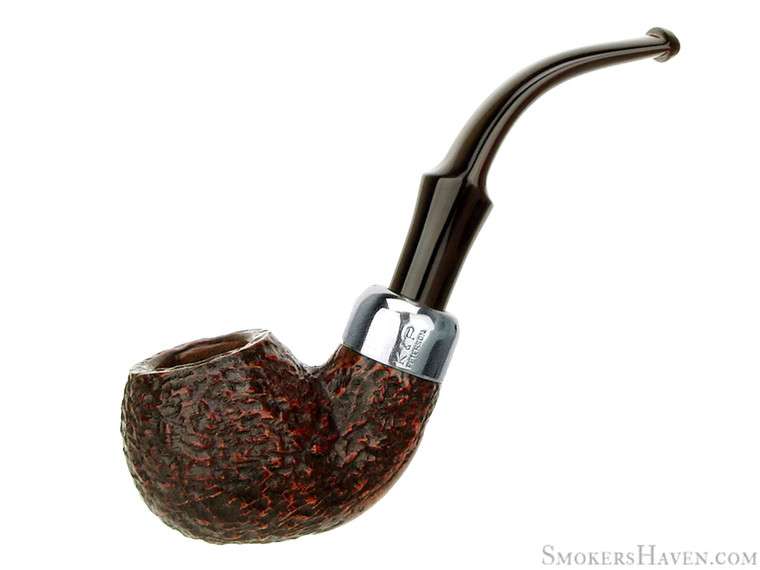 Peterson Estate Pipe System Standard 302 Carved Apple w/ Nickel Shank Cap and Fishtail