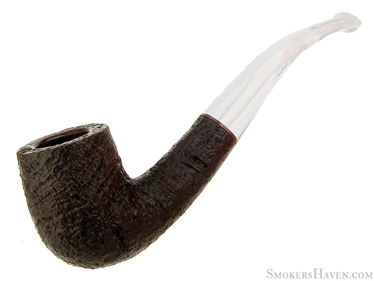 Buckeye Pipe 1/4 Bent Dark Blast Billiard w/ Vintage Perspex