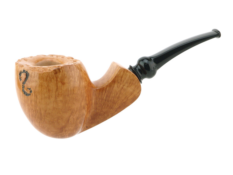 Buckeye Pipe Natural Smooth Speeding Pear w/ Spot Carving