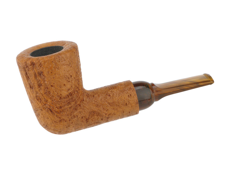 American Estate Pipe BriarWorks Neptune Tan Blast Dublin w/ Tortoise Stem Unsmoked