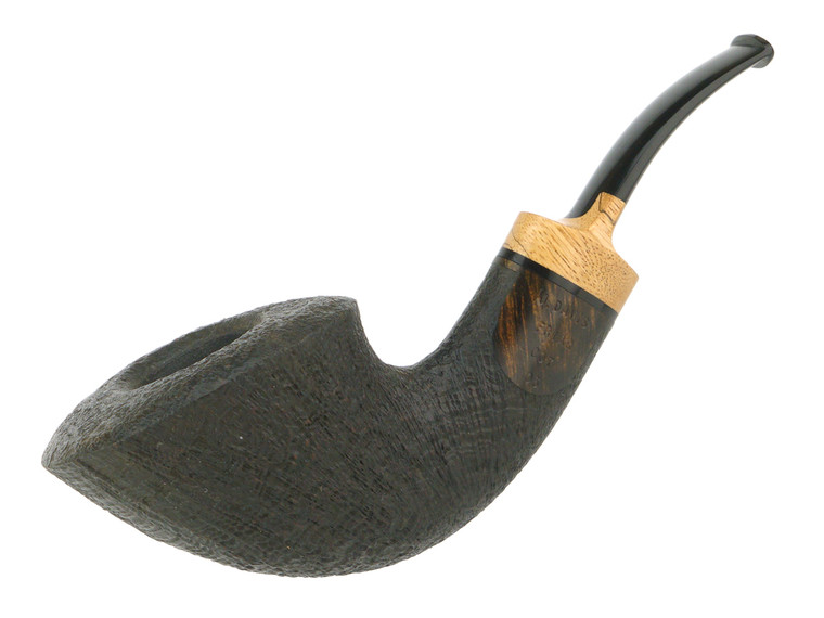 American Estate Pipe Jody Davis Friar Dark Blast Bent Dublin Unsmoked