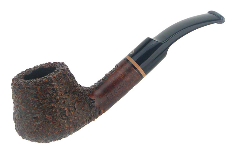 Talamona Pipe Carved Bent Brandy Roccia