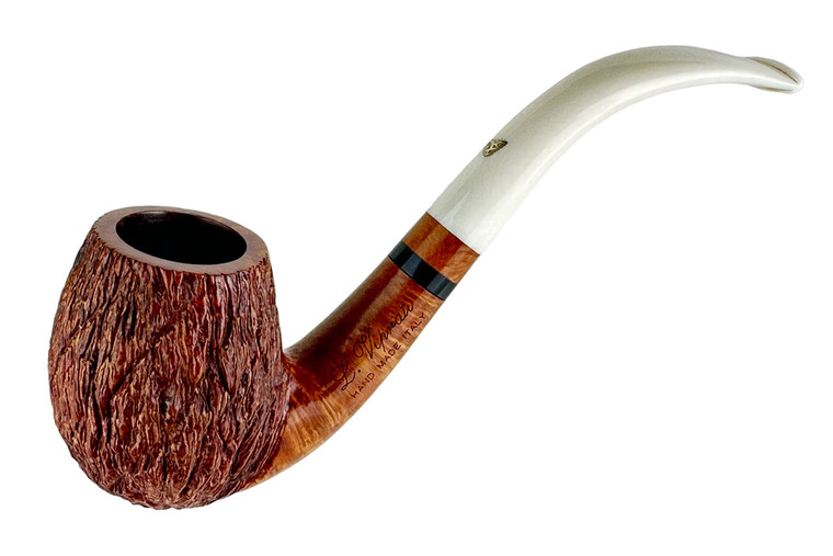 Italian Estate Pipe Luigi Viprati Carved Bent Egg E13759