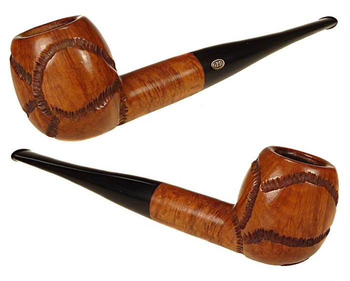 GBD Estate Pipe Savage Apple w/ Worm Hole Design