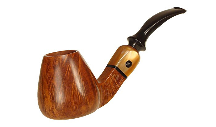Butz Choquin Estate Pipe Bent Brandy w/ Lucite Accent UNSMOKED!