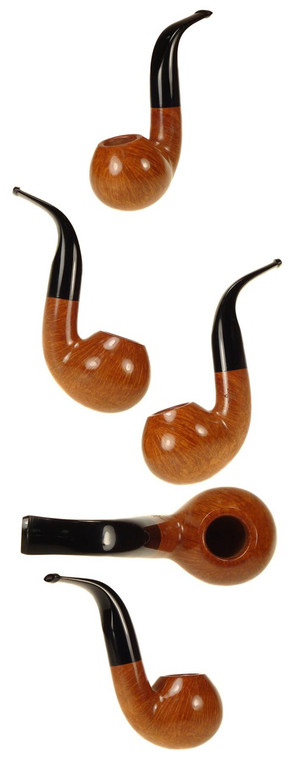 Tim West Pipe Full Bent Apple Straight Grain