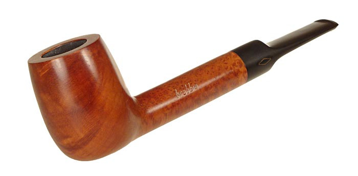 Brebbia Pipe Golden Natural Billiard w/ Saddle Stem