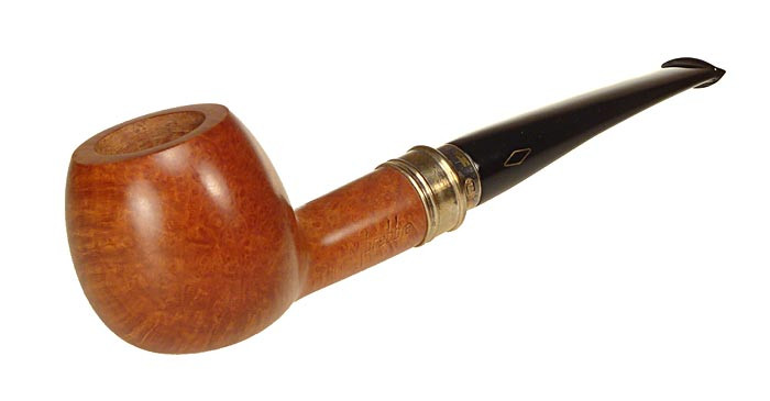Brebbia Pipe Sterling Apple w/ Silver Mount_2