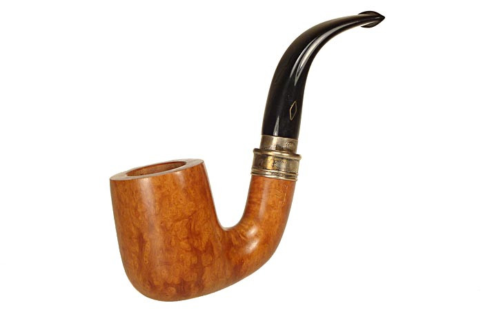 Brebbia Pipe Sterling Oom Paul w/ Silver Mount