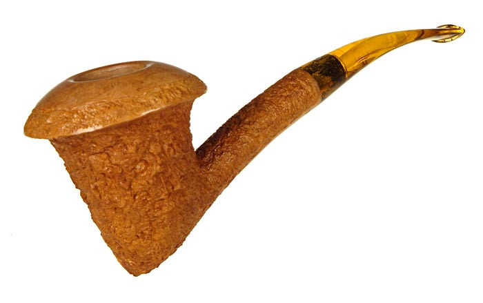Ardor Pipe Urano Tan Blasted Calabash Spike w/ Faux Amber Lucite Stem