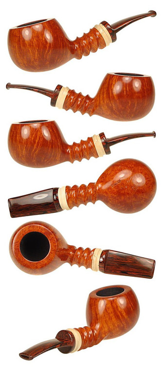 Michael Parks Pipe Grade VI. 7Pot w/ Sprial Shank & Cumberland Stem
