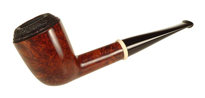Chheda Pipe Canted Rhodesian w/ Mammoth Ivory Ring