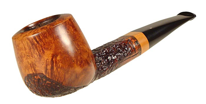 Winslow Estate Pipe Partial Carved Apple w/ Boxwood