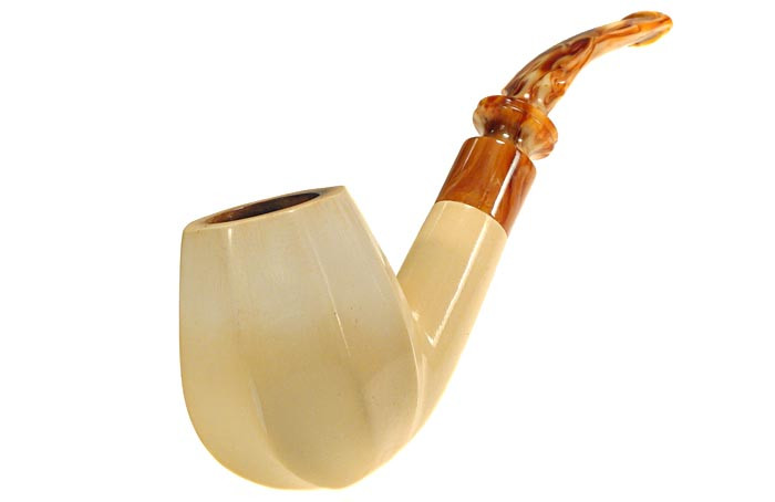 Meerschaum Estate Pipe Panel Bent Billiard