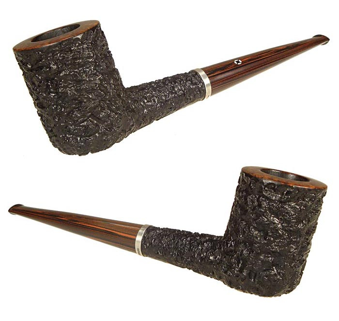 Larry Roush Estate Pipe Carved Billiard w/ Silver