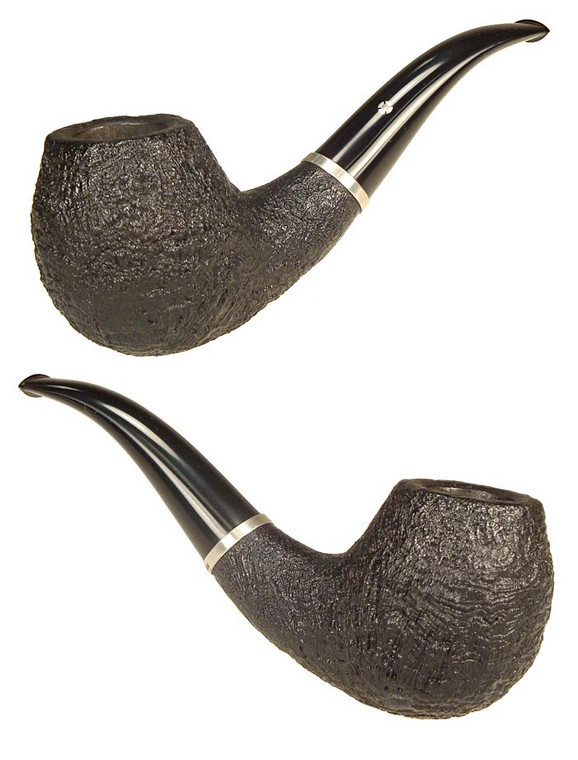Larry Roush Estate Pipe Blasted Bent Apple w/ Silver