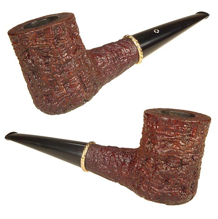 Larry Roush Estate Pipe Carved Billiard w/ 14k Gold