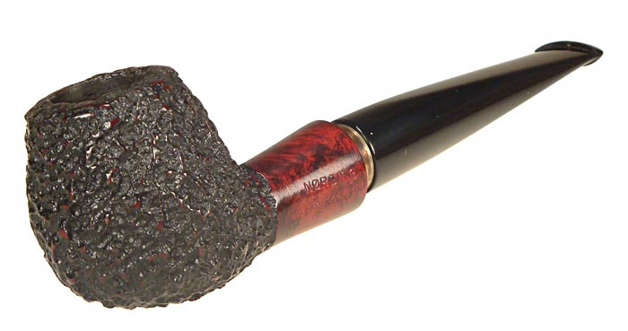 Nording Estate Pipe Carved Apple w/ Silver