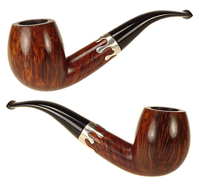 Ser Jacopo Estate Pipe Bent Egg w/ Silver