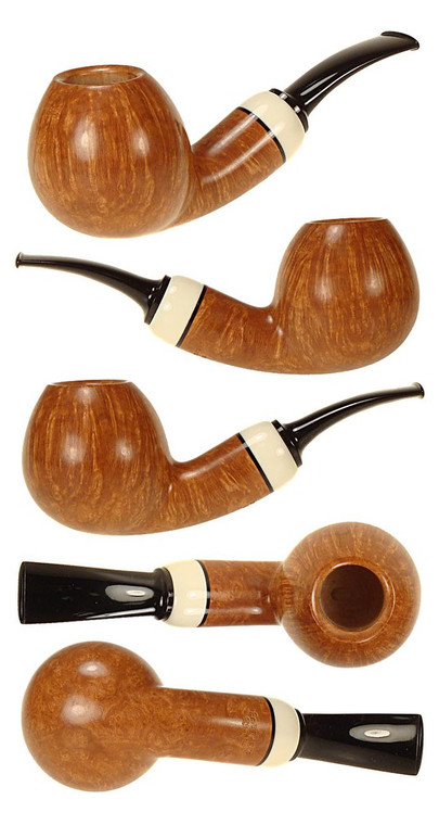 S. Cherepanov Pipe Bent Apple w/ Faux Ivory