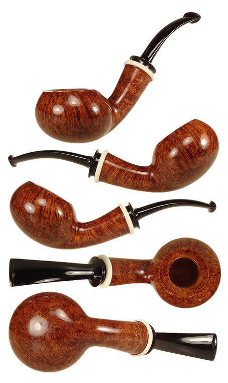 Doctor's Pipe Bent Tomato w/ Sperm Whale Tooth