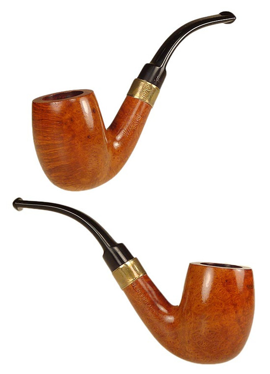Willmer Estate Pipe Belfairs Bent Billiard w/ Brass UNSMOKED!